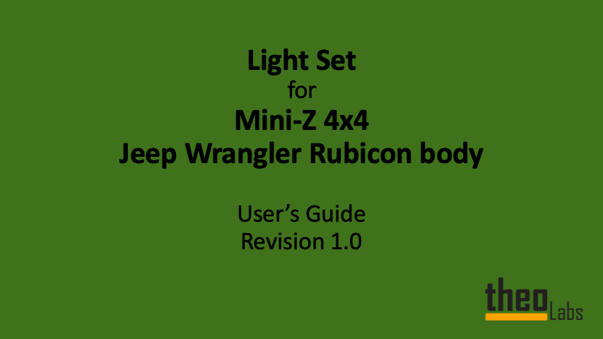 LED Light Set for Mini-Z 4x4 Jeep Wrangler Rubicon